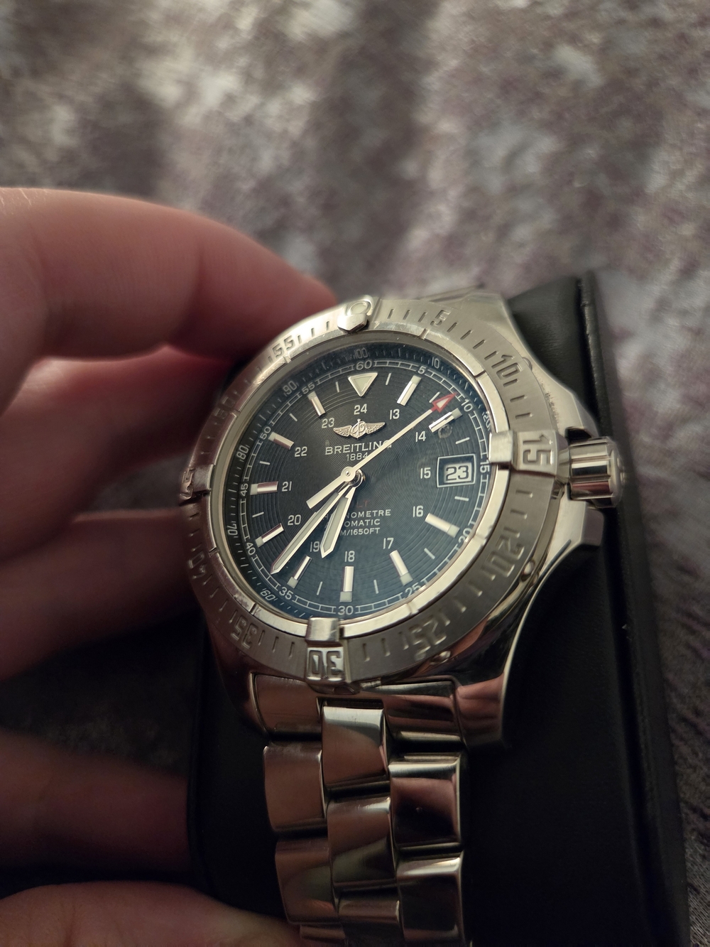Breitling Automatic Men's Watch - Blue Dial, Stainless Steel